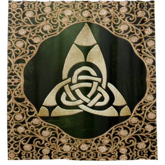 Celtic Trinity Knot on Forest Shadows Duschvorhang (Vorderseite)
