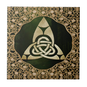 Celtic Trinity Knot on Forest Shadows  Fliese