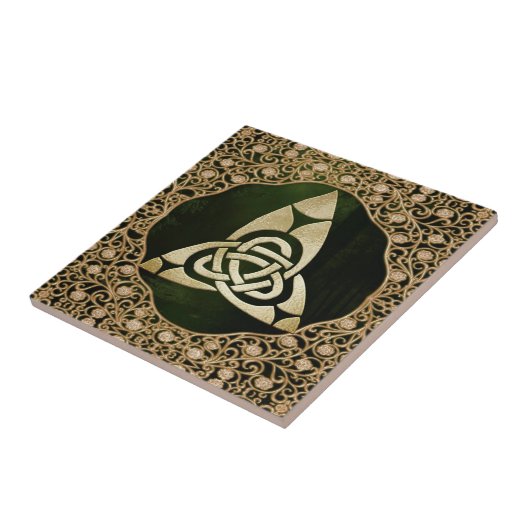 Celtic Trinity Knot on Forest Shadows  Fliese (Seite)