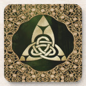 Celtic Trinity Knot on Forest Shadows Getränkeuntersetzer (Vorderseite)