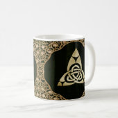 Celtic Trinity Knot on Forest Shadows  Kaffeetasse (VorderseiteRechts)