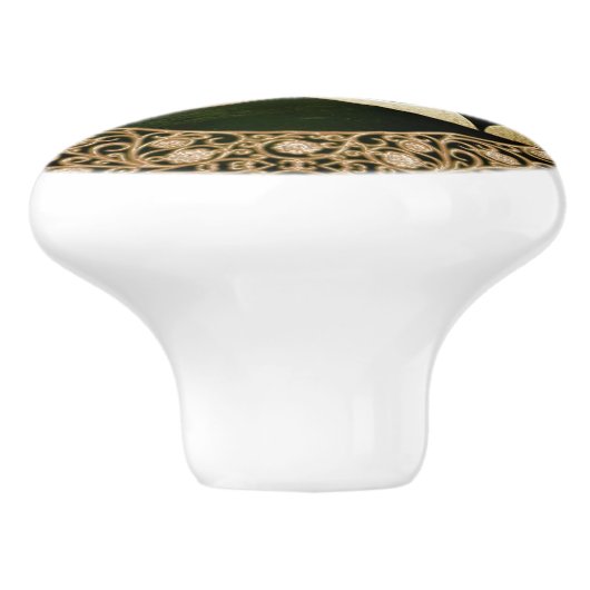 Celtic Trinity Knot on Forest Shadows Keramikknauf (Seitenansicht)