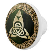 Celtic Trinity Knot on Forest Shadows Keramikknauf (Rechts)