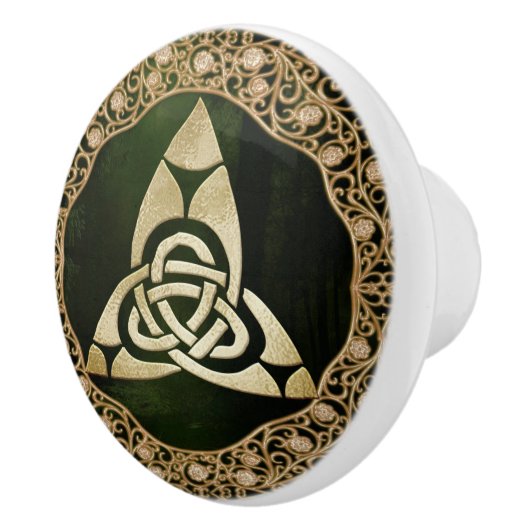 Celtic Trinity Knot on Forest Shadows Keramikknauf (Rechts)