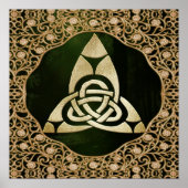 Celtic Trinity Knot on Forest Shadows Poster (Vorne)