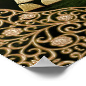 Celtic Trinity Knot on Forest Shadows Poster (Ecke)