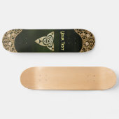 Celtic Trinity Knot on Forest Shadows Skateboard (Horizontal)