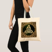 Celtic Trinity Knot on Forest Shadows Tragetasche (Vorderseite (Produkt))