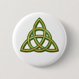 Celtic Trinity Knot or Triquetra Button