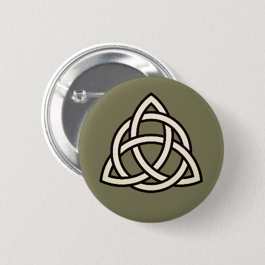 Celtic Trinity Knot Triquetra Symbol Button (Vorne & Hinten)