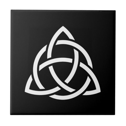 Celtic Trinity Knot Triquetra Symbol Fliese (Vorderseite)