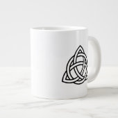 Celtic Trinity Knot Triquetra Symbol Jumbo-Tasse (Vorderseite Rechts)