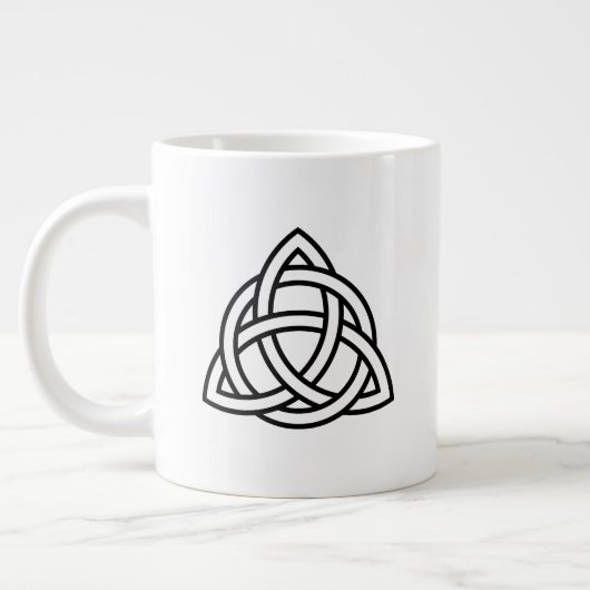 Celtic Trinity Knot Triquetra Symbol Jumbo-Tasse (Links)