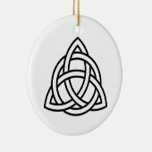 Celtic Trinity Knot Triquetra Symbol Keramik Ornament (Rechts)