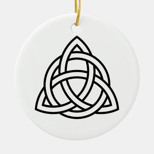 Celtic Trinity Knot Triquetra Symbol Keramik Ornament (Vorne)