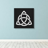 Celtic Trinity Knot Triquetra Symbol Leinwanddruck (Insitu (Holzboden))