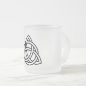 Celtic Trinity Knot Triquetra Symbol Mattglastasse (VorderseiteRechts)