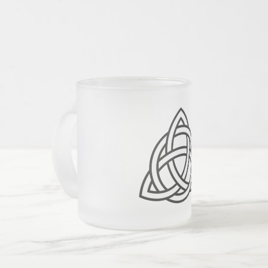 Celtic Trinity Knot Triquetra Symbol Mattglastasse (Vorderseite Links)