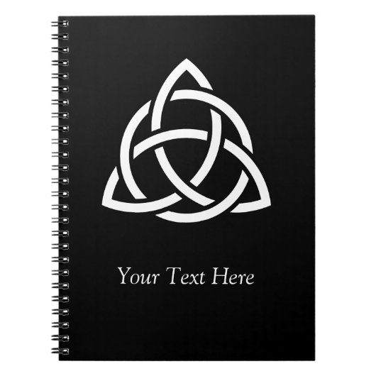 Celtic Trinity Knot Triquetra Symbol Personalisier Notizblock (Vorderseite)