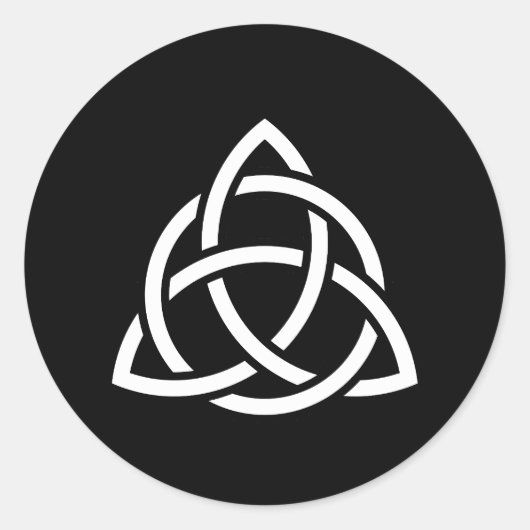 Celtic Trinity Knot Triquetra Symbol Runder Aufkleber (Vorderseite)