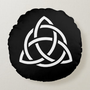 Celtic Trinity Knot Triquetra Symbol Rundes Kissen
