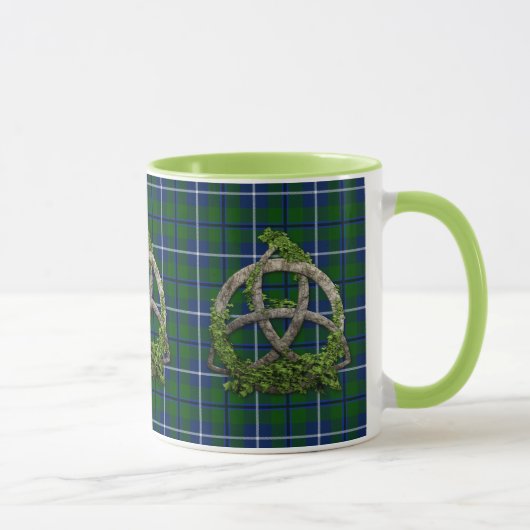 Celtic Trinity Knot und Clan Douglas Tartan Tasse (Rechts)