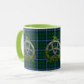Celtic Trinity Knot und Clan Douglas Tartan Tasse (Vorderseite Links)