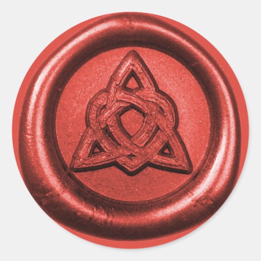 Celtic Trinity Knot with Heart Wax Siegel Sticker (Vorderseite)