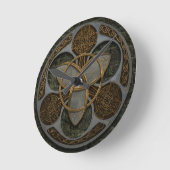 Celtic Trinity Shield Runde Wanduhr (Winkel)