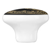 Celtic Triple Spiral Keramikknauf (Seitenansicht)