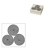 Celtic Triple Spirals Kontur + Ihre Ideen Gummistempel (Stempel)