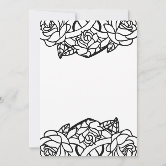 Celtic Triquetra Heart Knot Floral Handfasts Einladung (Rückseite)