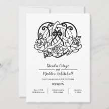 Celtic Triquetra Heart Knot Floral Handfasts