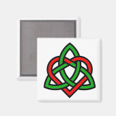 Celtic Triquetra Heart Magnet (Vorderseite/Rückseite)