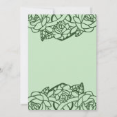Celtic Triquetra Irish Heart Green Handfasts Einladung (Rückseite)