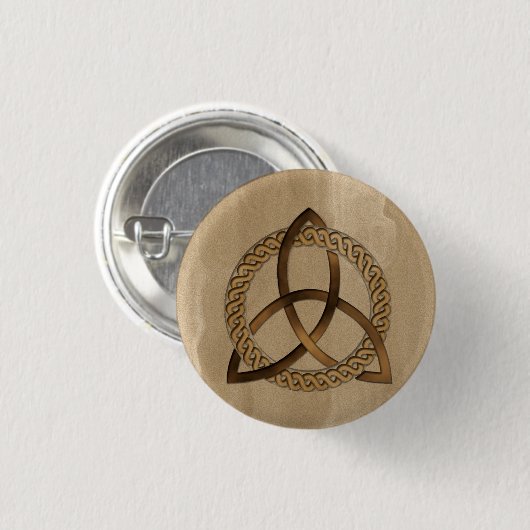 Celtic Triquetra Trinity Knot Button (Vorne & Hinten)