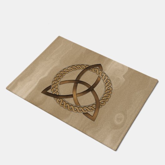 Celtic Triquetra Trinity Knot Doormat Fußmatte (Schrägansicht)