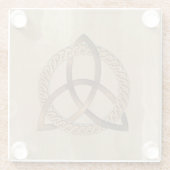Celtic Triquetra Trinity Knot Glass Untersetzer (Rückseite)