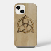 Celtic Triquetra Trinity Knot iPhone 14 Fall Hülle (Rückseite)
