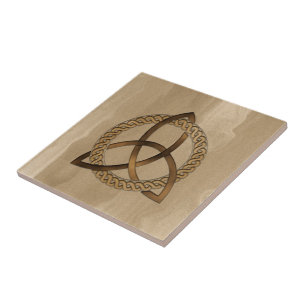 Celtic Triquetra Trinity Knot Keramik Tile Fliese