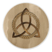 Celtic Triquetra Trinity Knot Keramikknauf (Vorderseite)