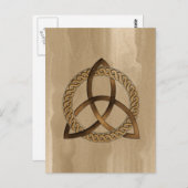 Celtic Triquetra Trinity Knot Postkarte (Vorne/Hinten)