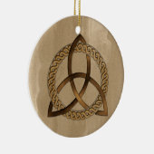 Celtic Triquetra Trinity Knot Round Ornament (Rechts)