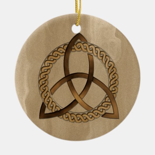 Celtic Triquetra Trinity Knot Round Ornament (Vorne)
