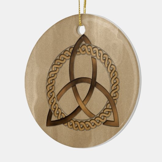 Celtic Triquetra Trinity Knot Round Ornament (Links)