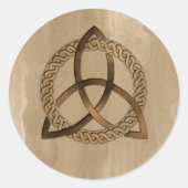 Celtic Triquetra Trinity Knot Round Stickers (Vorderseite)