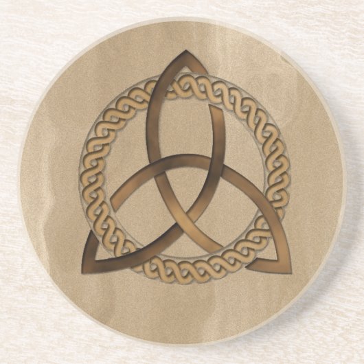 Celtic Triquetra Trinity Knot Sandstone Untersetze Untersetzer (Vorne)