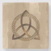 Celtic Triquetra Trinity Knot Stone Untersetzer (Vorderseite)