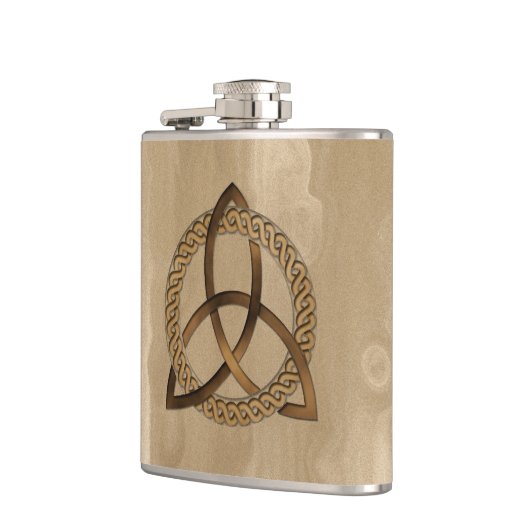 Celtic Triquetra Trinity Knot Vinyl Wrapped Flask Flachmann (Links)