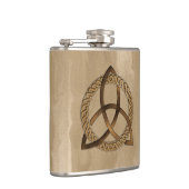 Celtic Triquetra Trinity Knot Vinyl Wrapped Flask Flachmann (Rechts)
